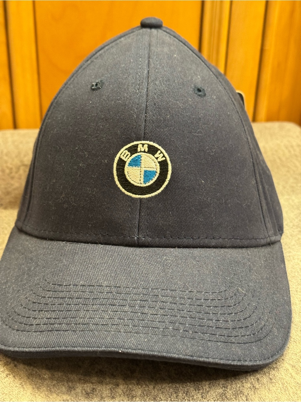 BMW Navy Baseball Cap with Embroidered Logo